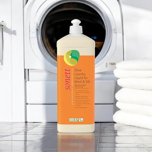 Miniatura 6 de Sonett - Líquido de lavandería de oliva orgánico para lana y seda, piel sensible, 34 onzas1 litro (líquido de lavandería de oliva sensible para lana