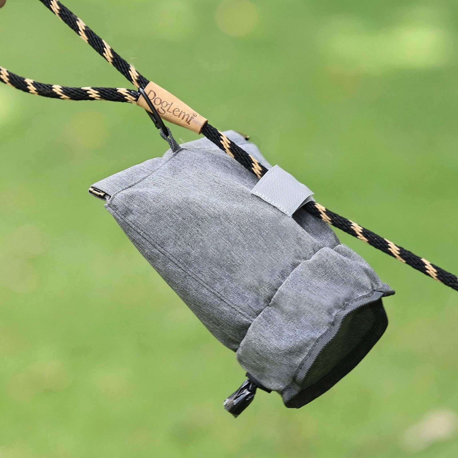 Sac à déjections canines réutilisable – Distributeur de sacs à déjections canines anti-odeurs avec grande capacité, pochette anti-odeurs pour un nettoyage facile, idéal pour les chiens de petite et