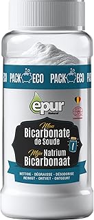 EPUR - Bicarbonate de Soude - Ecocert 100 % Naturel - Nettoyant Multi Surface Naturel, désodorisant naturel - Dégraisse, détartre et blanchit - 1 kg