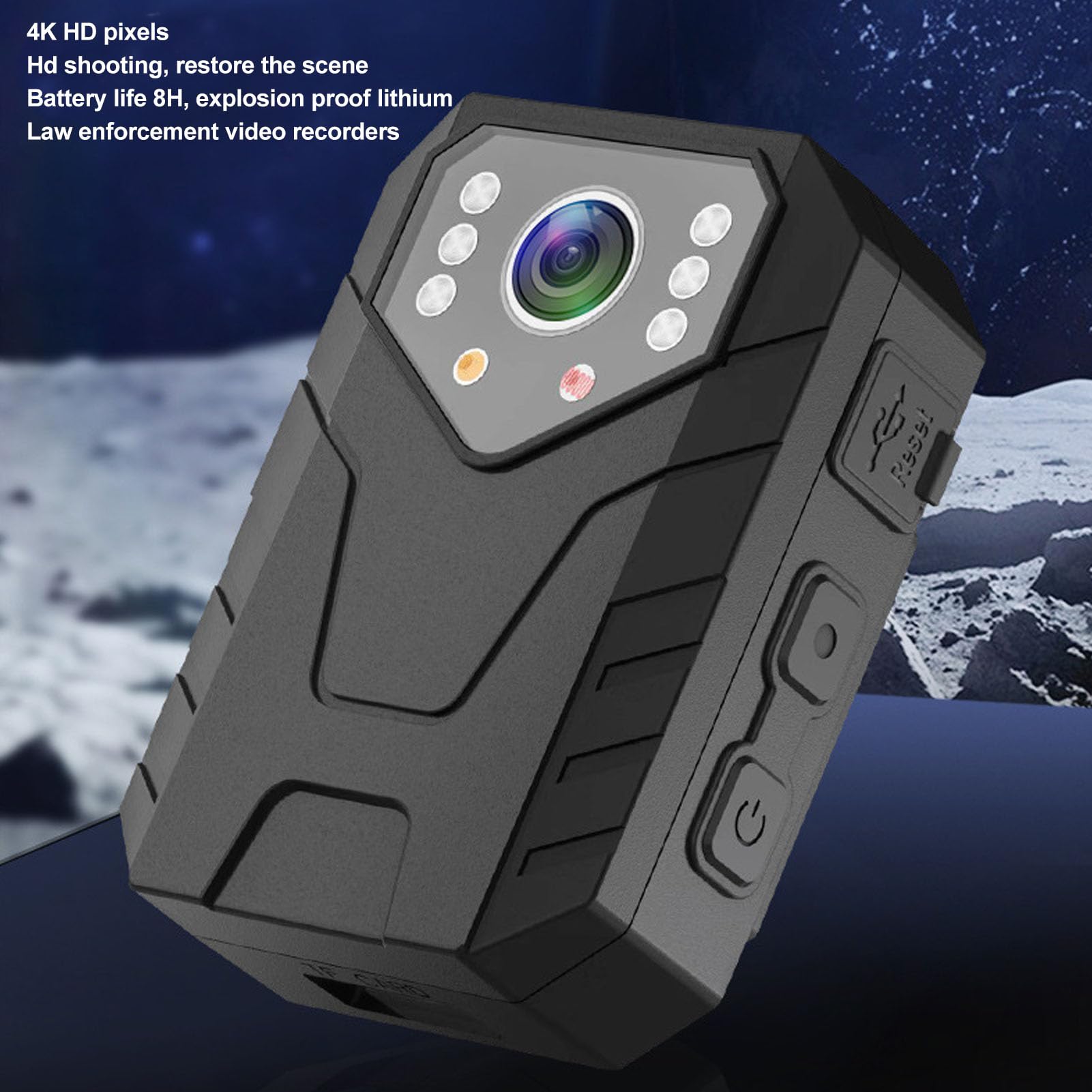 banapoy Mini Cámara Corporal, 1080P HD 1800mAh Cámara Corporal Pequeña Portátil con Clip Trasero Visión Nocturna Detección de Movimiento LCD Impermeable, Grabadora de Vídeo Bolsillo