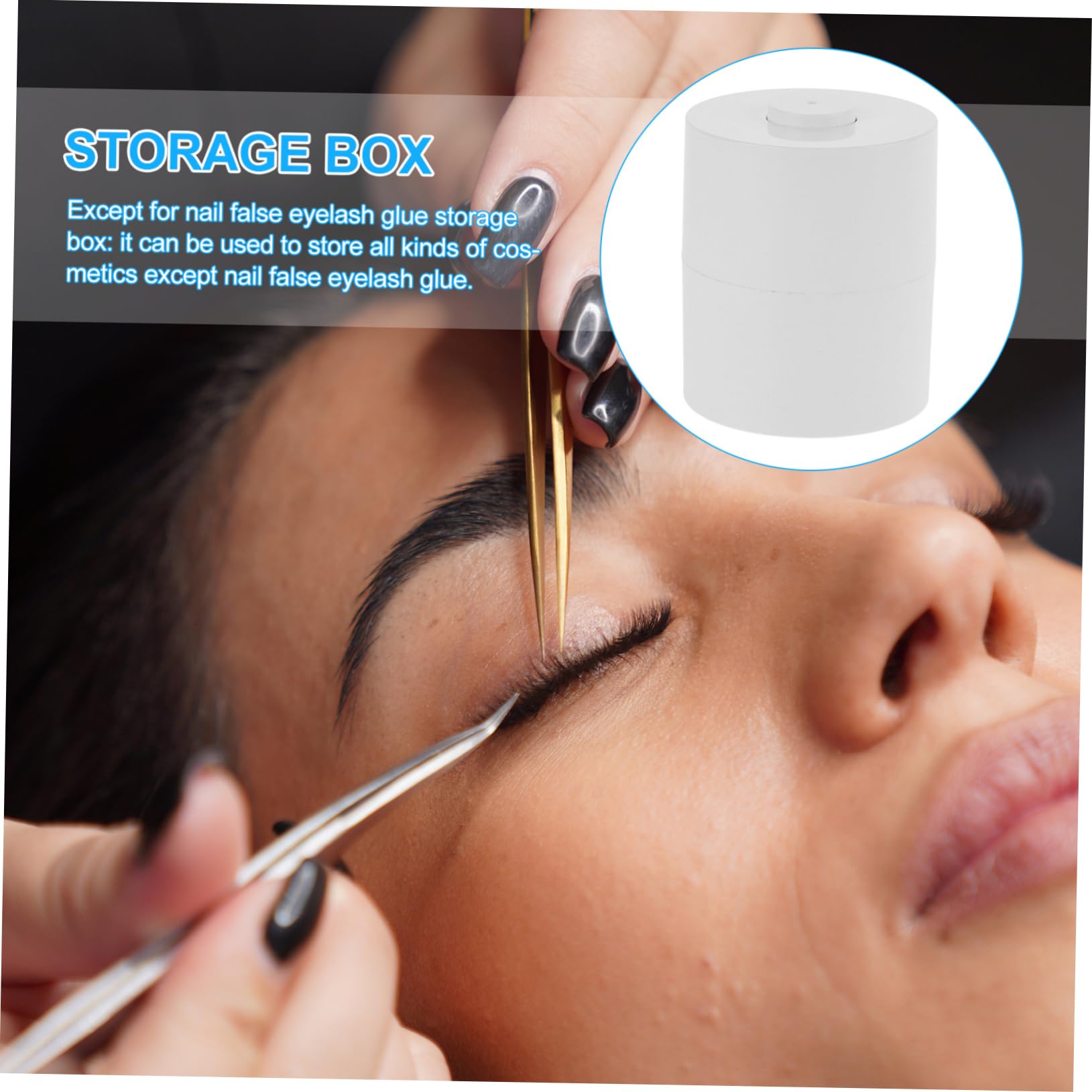 MUSISALY Eyelash Glue Storage Box Large Capacity Glue Storage Jars for Lash Glues