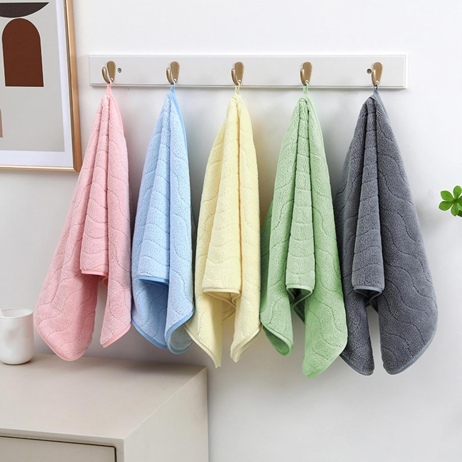 Bath Towels for Bathroom Thick Soft Absorbent Towel Household Wash Face Gift Towel Blue