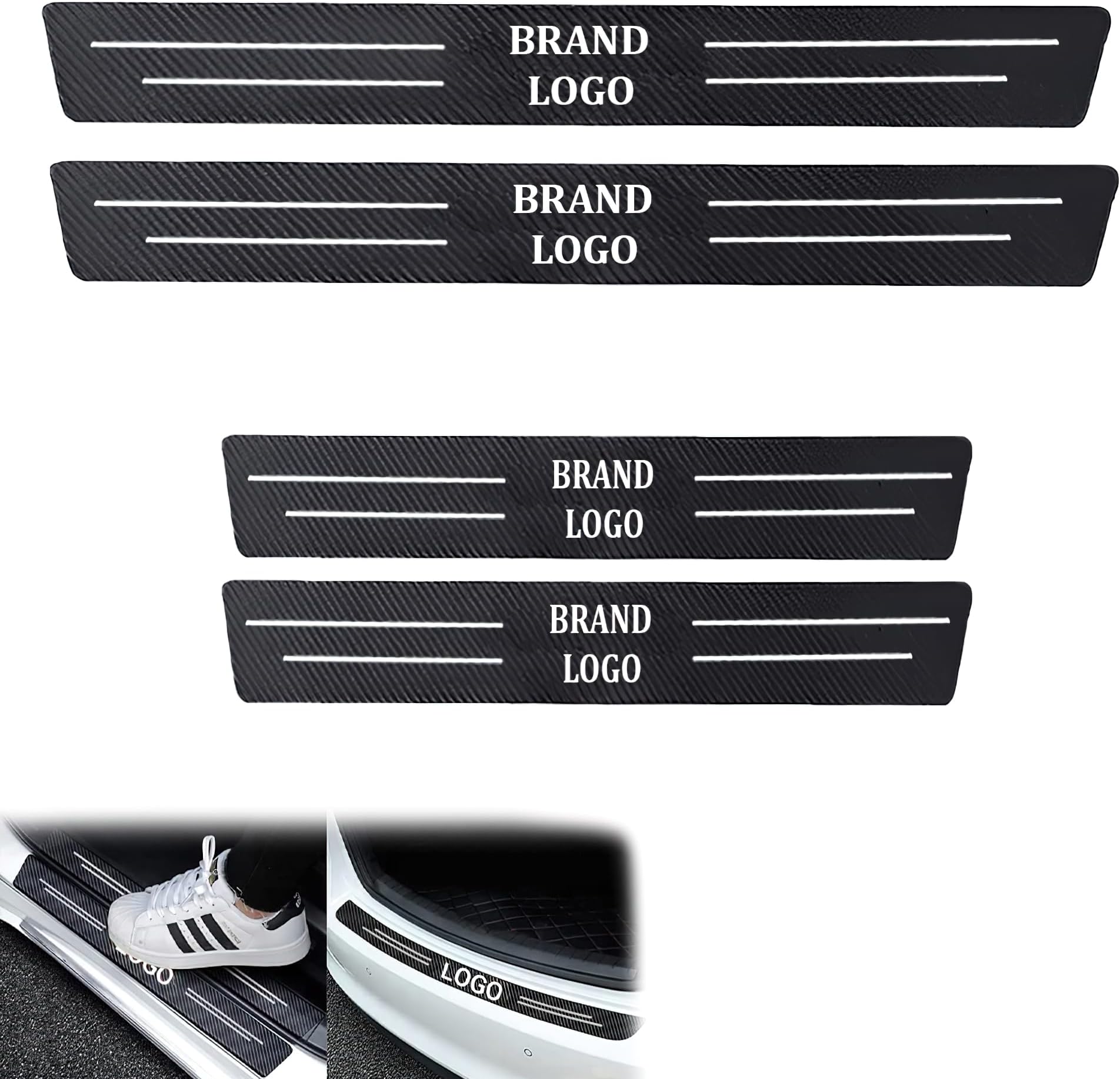 TAUDI Anti-Scratch Carbon Fiber Wrap PPF Film Stickers Car Protection Tape Vinyl Accessories Door Sill Protector for Nexon, Punch, Harrier, Safari, Altroz, Tiago, Tigor, Curvv, Zest, EV