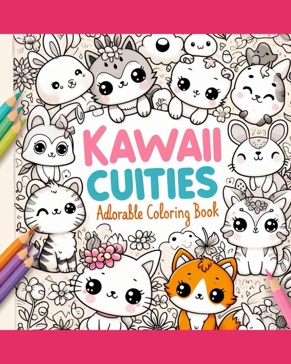 Kawaii Cuties: Adorable Coloring Book