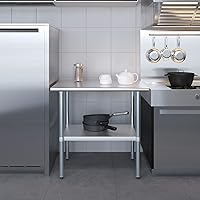 Vista 525 de Mesa de trabajo de acero inoxidable, mesa de metal