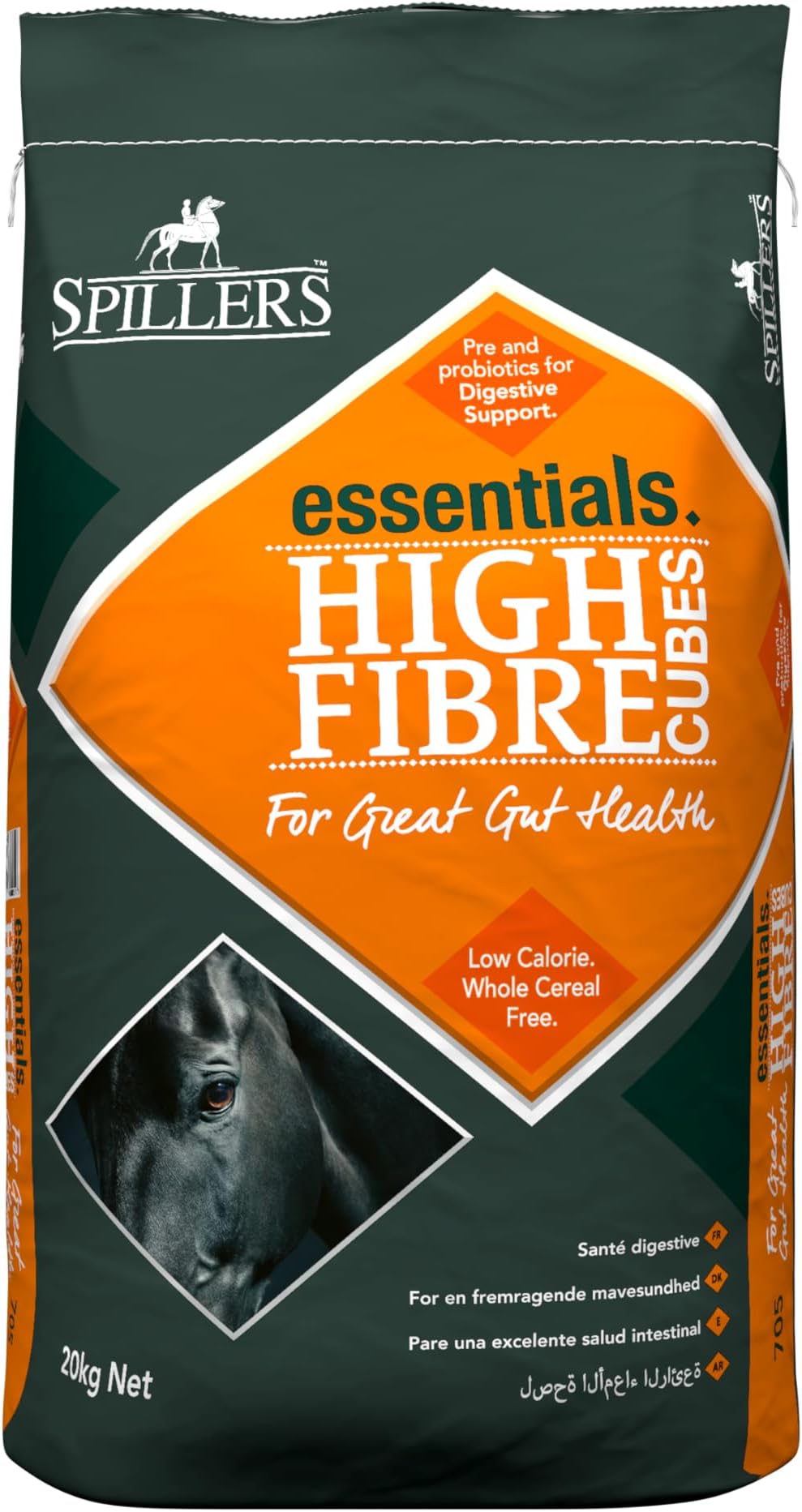 SPILLERS High Fibre Horse Feed Cubes 20KG – High Fibre with Pro and Prebiotics to Support Digestive Health – Low Calorie, Low Energy Horse Feed