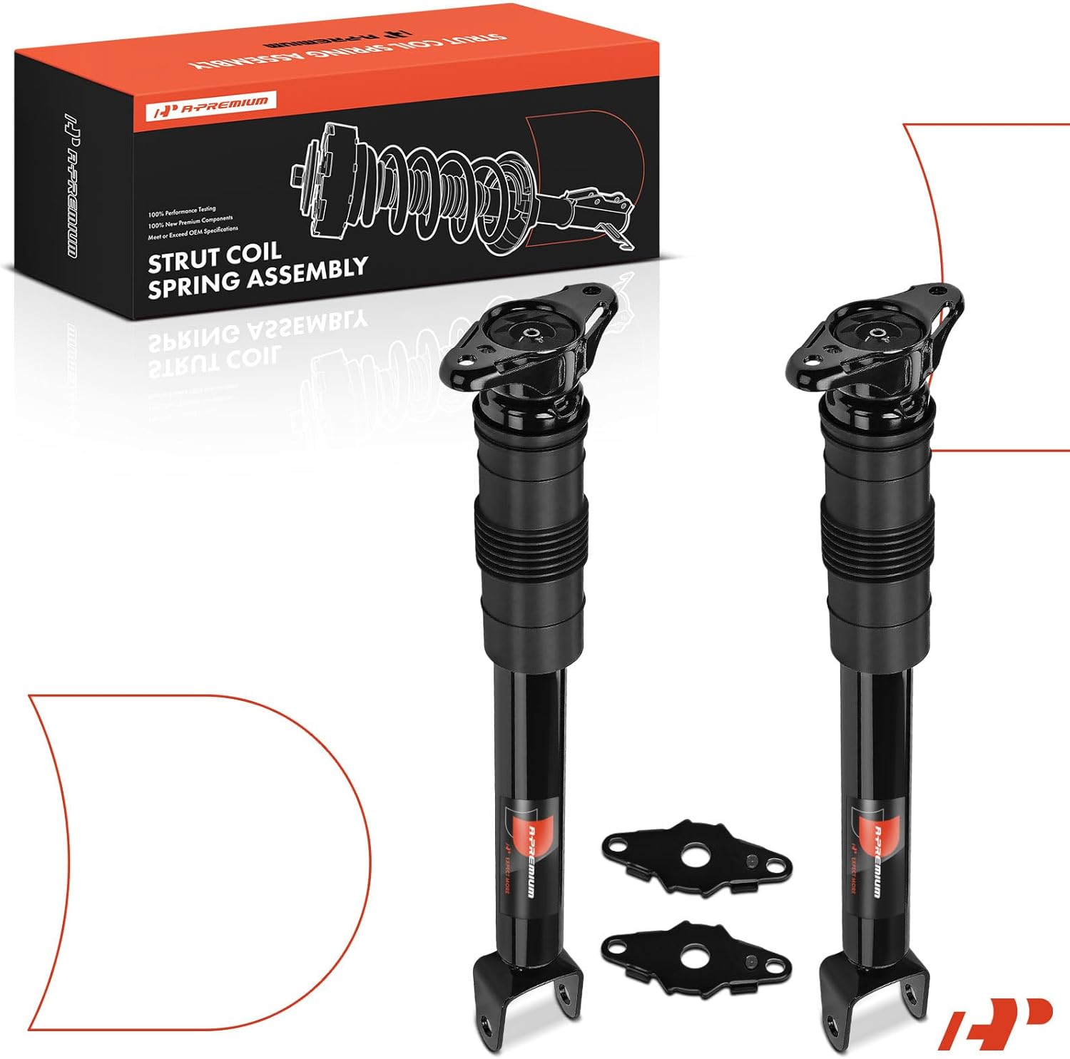 A-Premium Rear Shocks Compatible with Jeep WK2 Series Grand Cherokee 2011-2021 - 2x Replacement Suspension Shock Absorber Strut