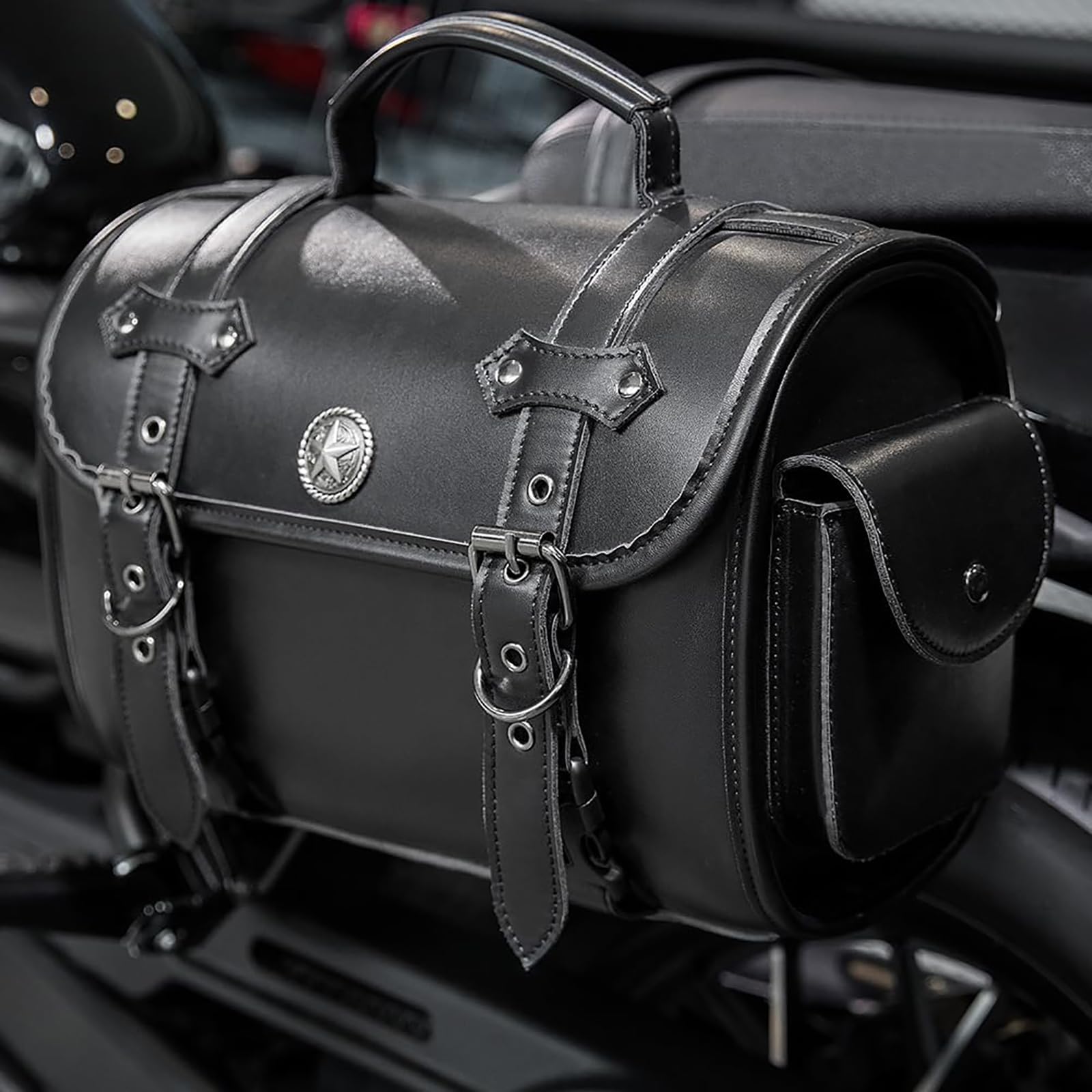 Borse Laterali Moto per Fantic Caballero Flat Track125 250 500 Rally/Scrambler 500, Impermeabile Borsa da Viaggio Borse da Sella e in Pelle, Borsa Portaoggetti per Moto Kit di Strumenti