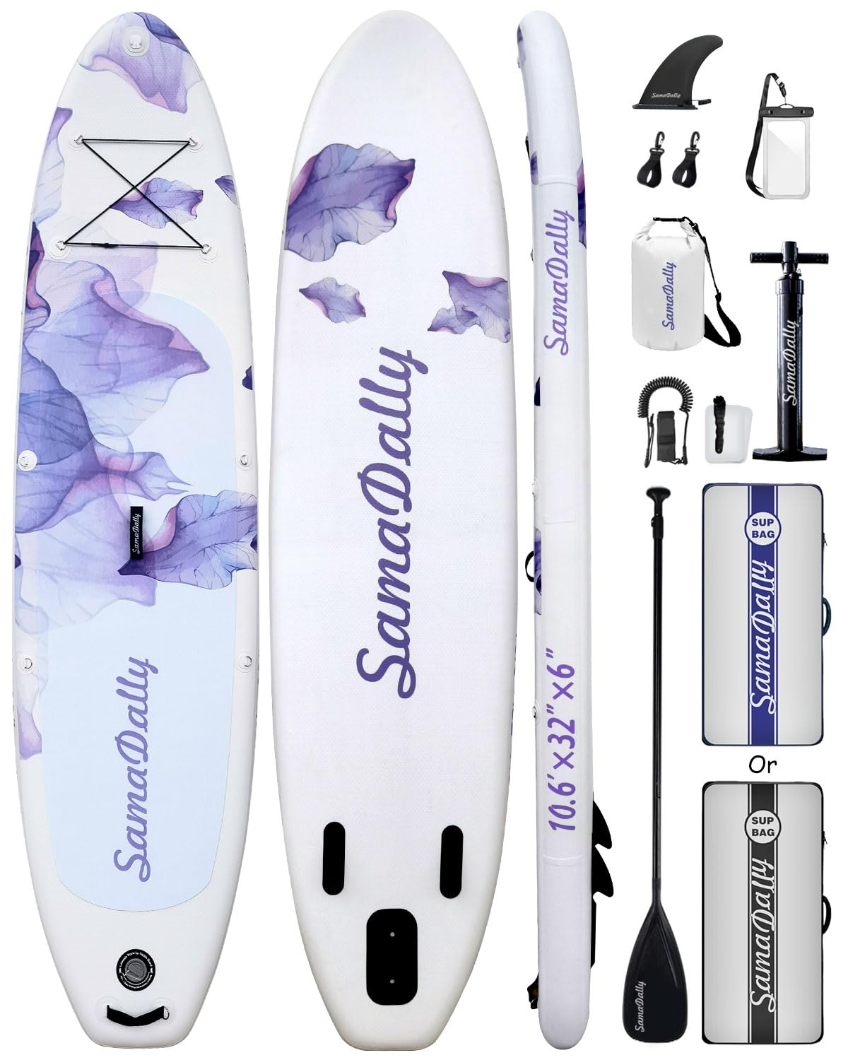 SamaDally スタンドアップパドルボード 10'6\"新品カーボンパドル付き Amazon | SamaDally インフレータブル スタンドアップパドル