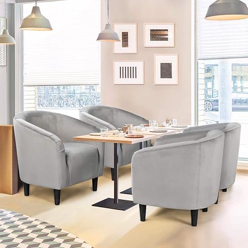 Miniatura 62 de Topeakmart Silla decorativa de terciopelo, cómoda y moderna silla de club de terciopelo con reposabrazos y patas resistentes para sala de Azul