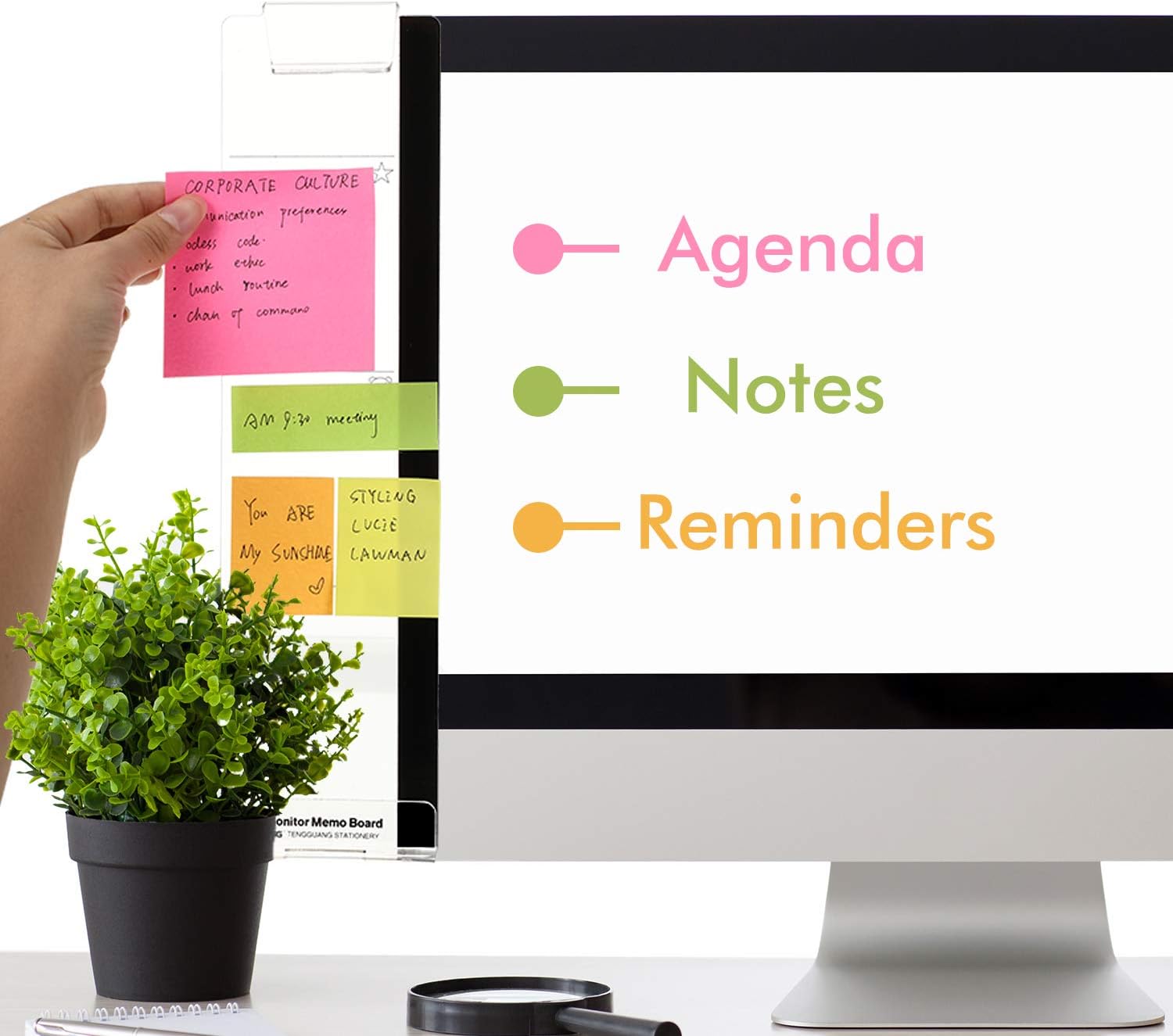 Computer Monitor Message Board Monitor Memo Board Monitor Stick Note