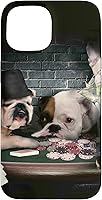 Vista 6 de Funda divertida para iPhone 12/12 Pro Dog Dogs Play Cards