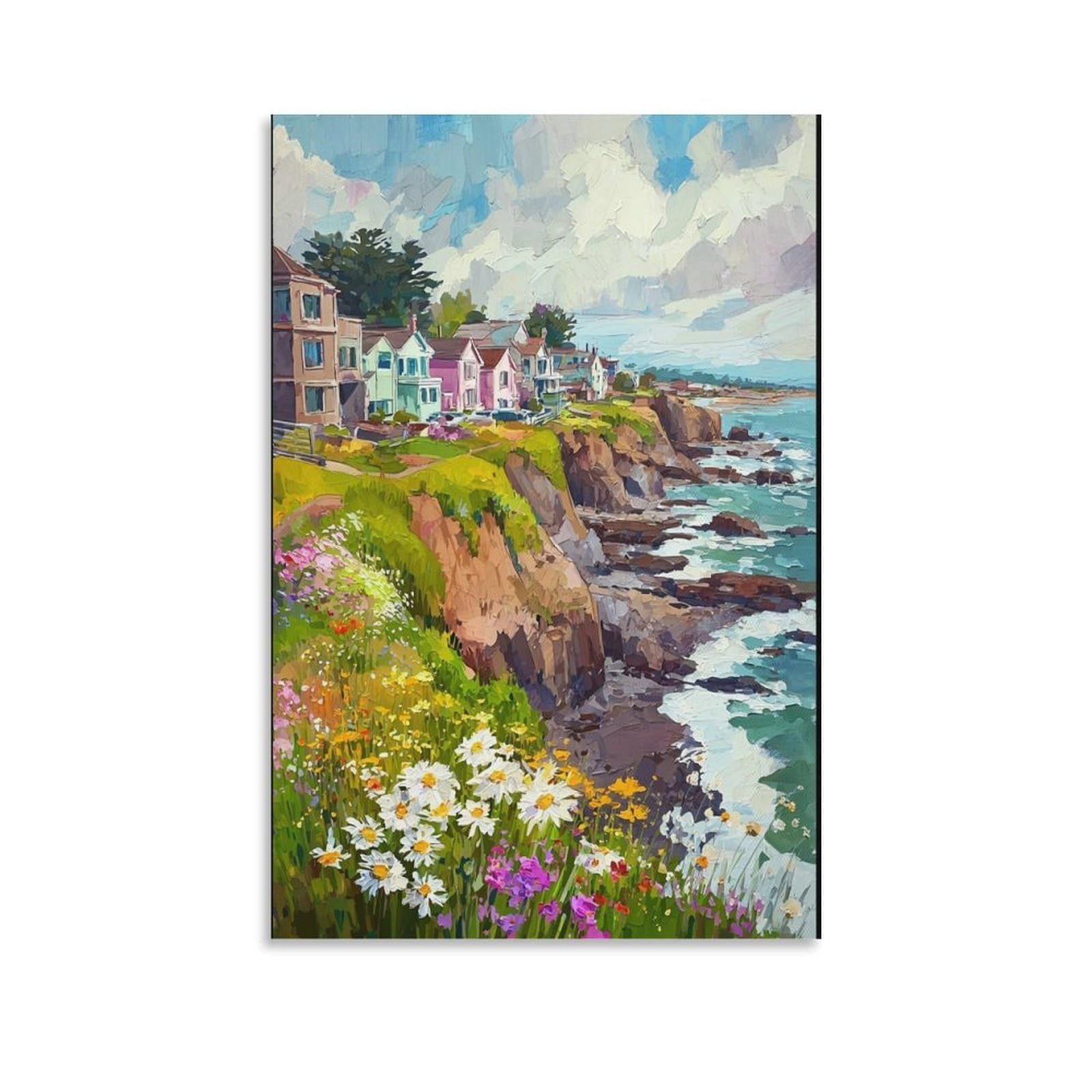 ZBBGGOZ Mendocino Posters 24x36inch(60x90cm) Vintage Watercolor Canvas Art