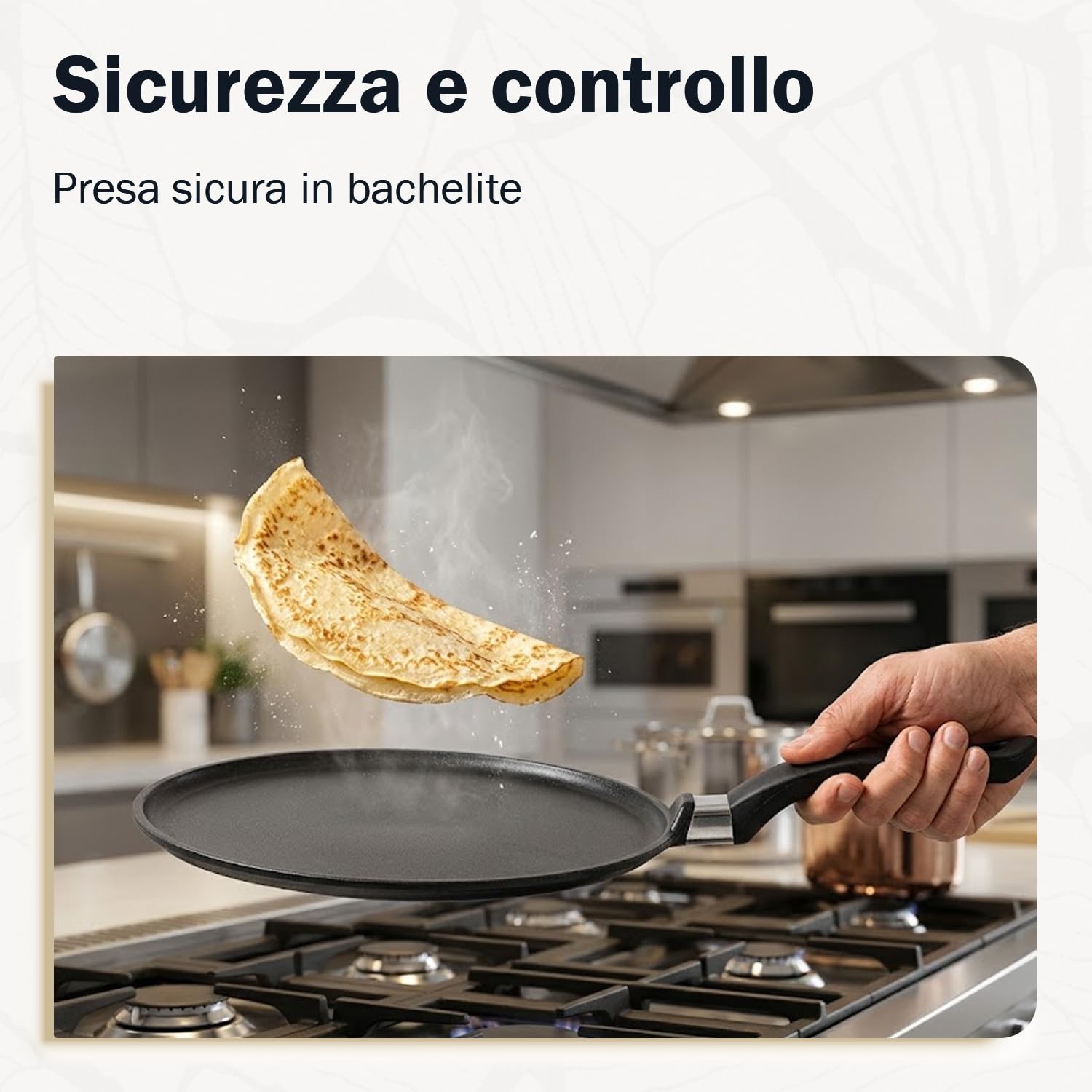 Sicignano Crepiera Antiaderente in Alluminio Pressofuso (32 cm)
