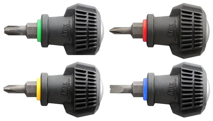 Anex Snappy Driver Jr Set, 4 Size Set of Screw Extractor