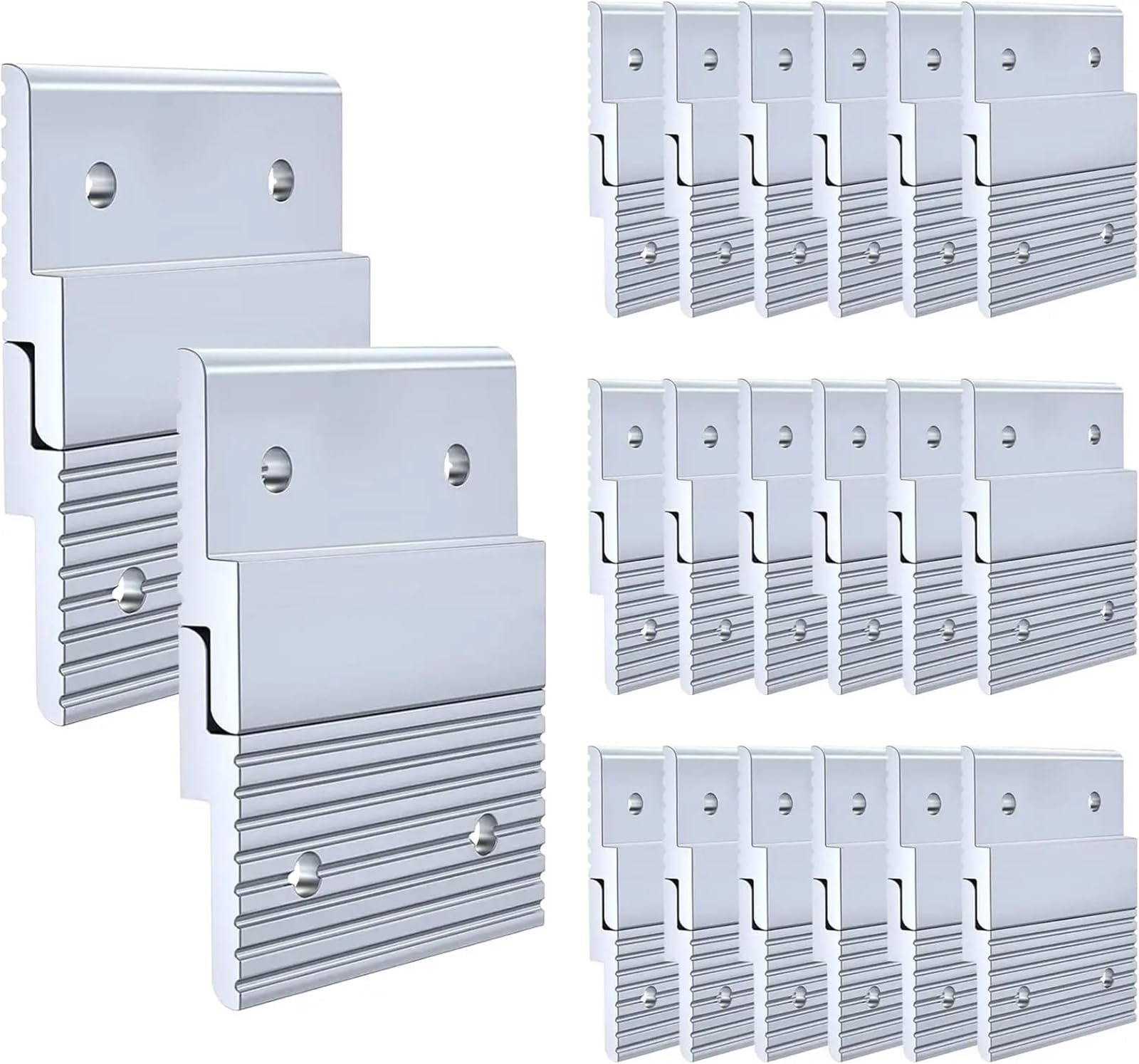 Huwoyg One Color 10 Pcs Cleat Picture Hanger, Aluminum Mirror Hanging Kit No Hardware, Ideal For Artwork, Whiteboard, Cabinet For Hanging