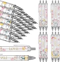 Vista 21 de Chuangdi 24 bolígrafos naranja para baby shower, bolígrafos retráctiles a granel, tinta negra con regalos para invitados, suministros escolares