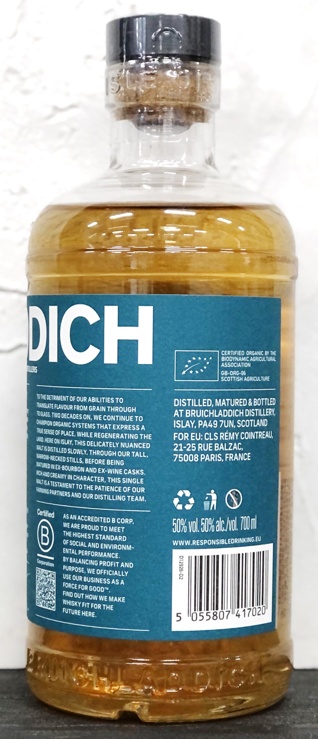 Amazon.co.jp: ブルックラディ ジ・オーガニック 2012 50％ 700ml