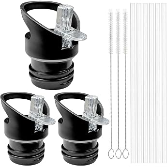 Pack of 3 Super Sparrow Replacement Parts Lid, Includes 6 Suction Tubes and | Suitable for the stainless steel cups from the 