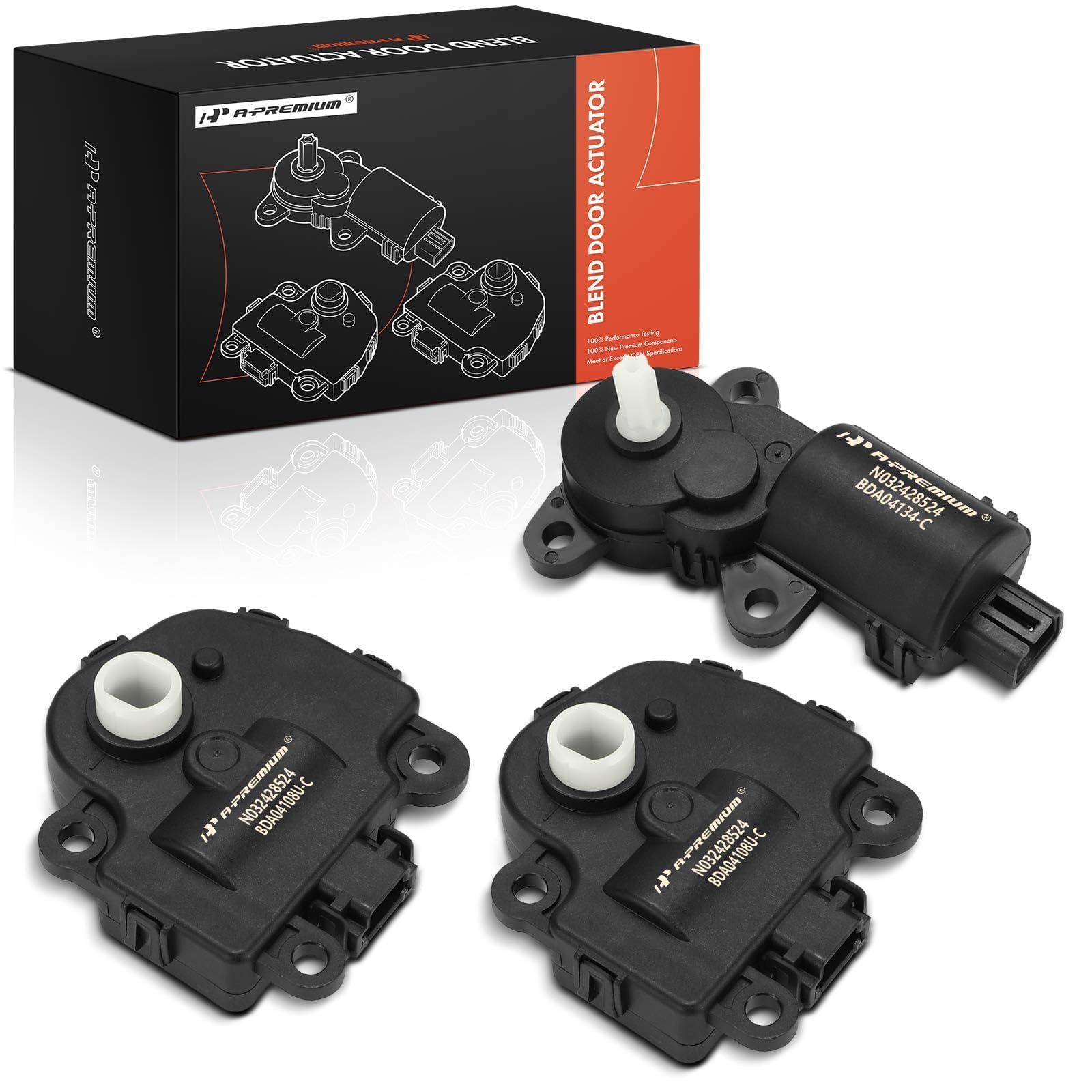 A-Premium Blend Door Actuator compatible for Chevrolet Malibu 2004-2008, Impala 2004-2013, Impala Limited, Corvette & Buick LaCrosse, Allure & Cadillac XLR & Pontiac, Main, Mode/Temperature/Air Inlet