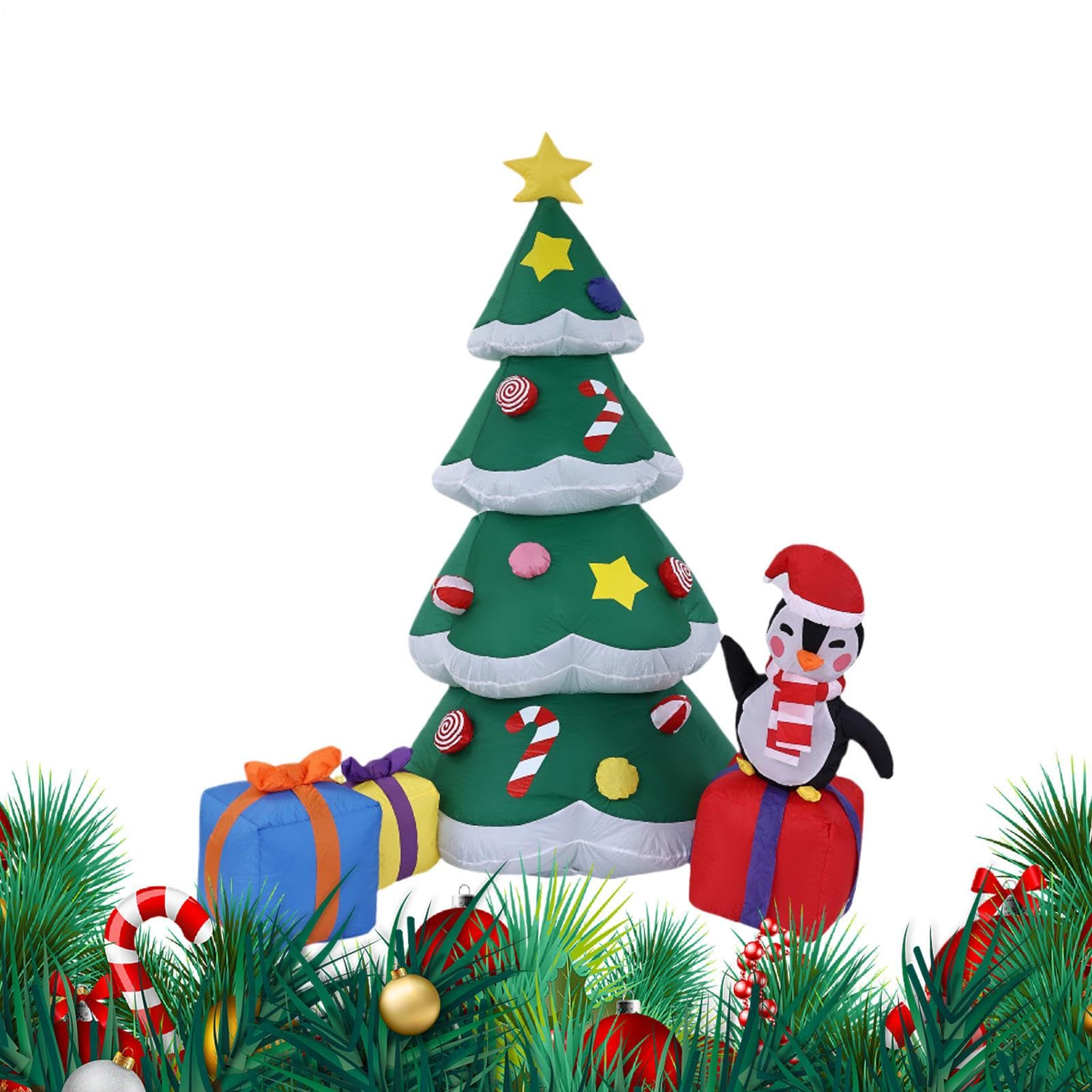 Árboles De Navidad Inflables 1.8m Iluminado para Navideñas Hinchable