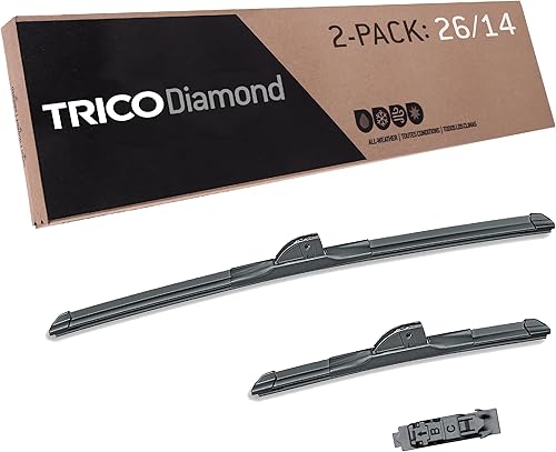 TRICO Platinum Paquete de 2 limpiaparabrisas de repuesto de 26 y 14 pulgadas para automóvil, de alto rendimiento (25-2614)