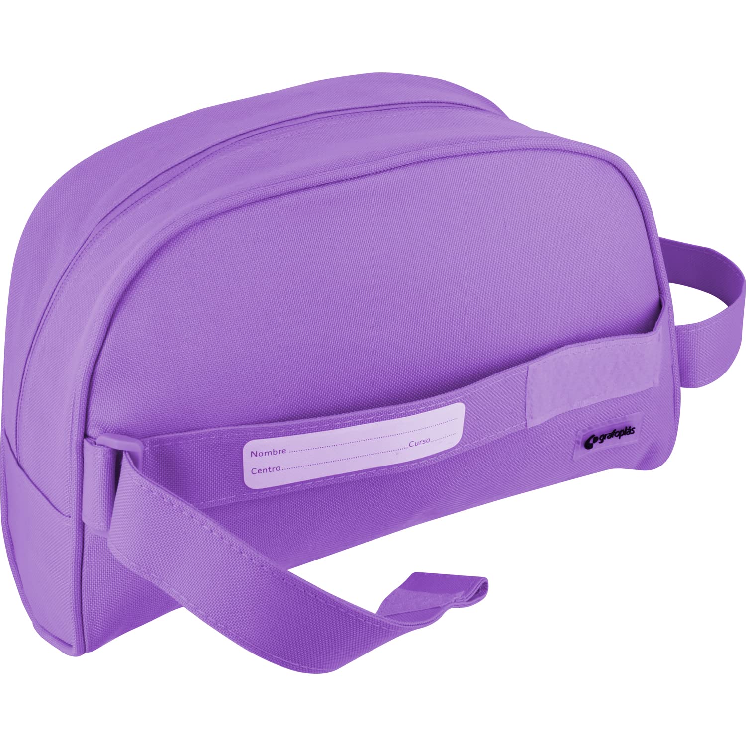 Grafoplás Bits & Bobs, Neceser Redondo Unisex Niños, Violeta, 26x15x12cm