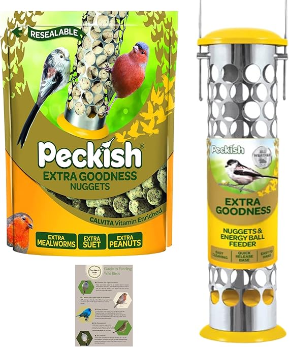 Suet Nuggets Wild Bird Food Feeder Set 1x Peckish Extra Daily