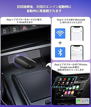 Amazon.co.jp: ワイヤレスCarPlay/Android Autoアダプター Android