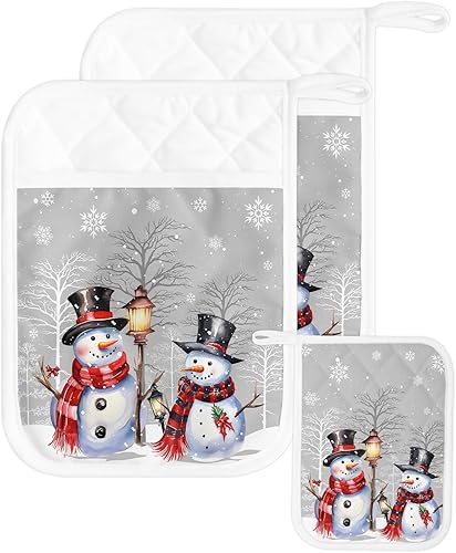 Miniatura 38 de Juego de 5 agarraderas de tela de toalla para cocina, antideslizante y aislante de calor, juego de 5 agarraderas de tela de toalla con bolsillo