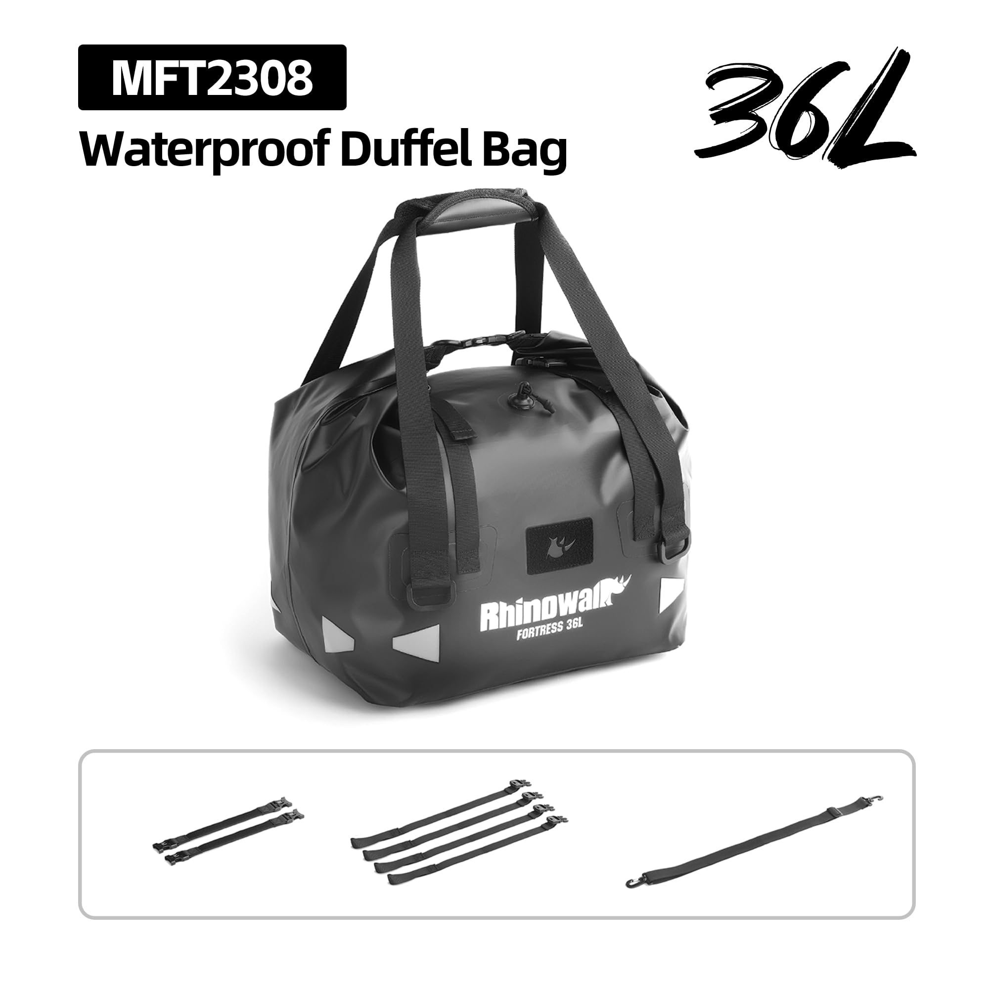 Rhinowalk Motorradtasche Gepäckrolle Wasserdicht 36-72L Hecktasche Sitztasche Satteltasche Reisetasche Duffel Bag für Outdoor Touring, Camping, Motorradfahren