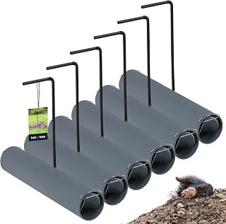 Trampa KOTARBAU® para Topos Trampa Viva con Detector Trampas de Topos de PVC Trampa para Topos Trampa Viva Juego amigable para Mascotas de 6 Unidades de 25 cm