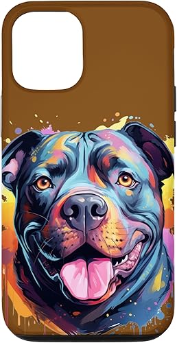 Miniatura 4 de iPhone 14 Pro Max American Bully Portrait  Estuche de ilustraciones en color retrato