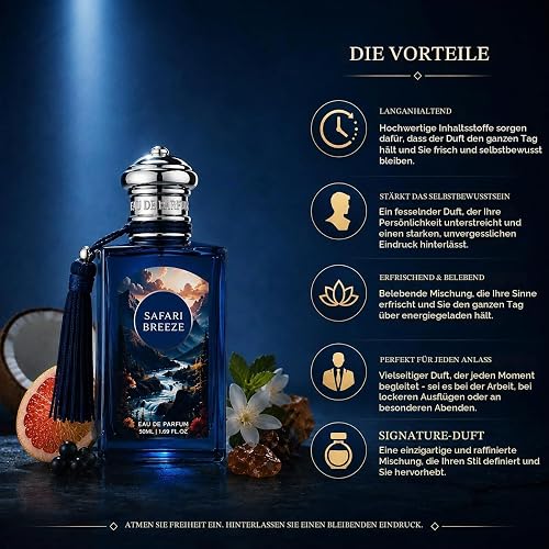 French Avenue Safari Breeze Extrait de parfum 100 ml Parfum de luxe avec flacon décoratif et pompon - 6