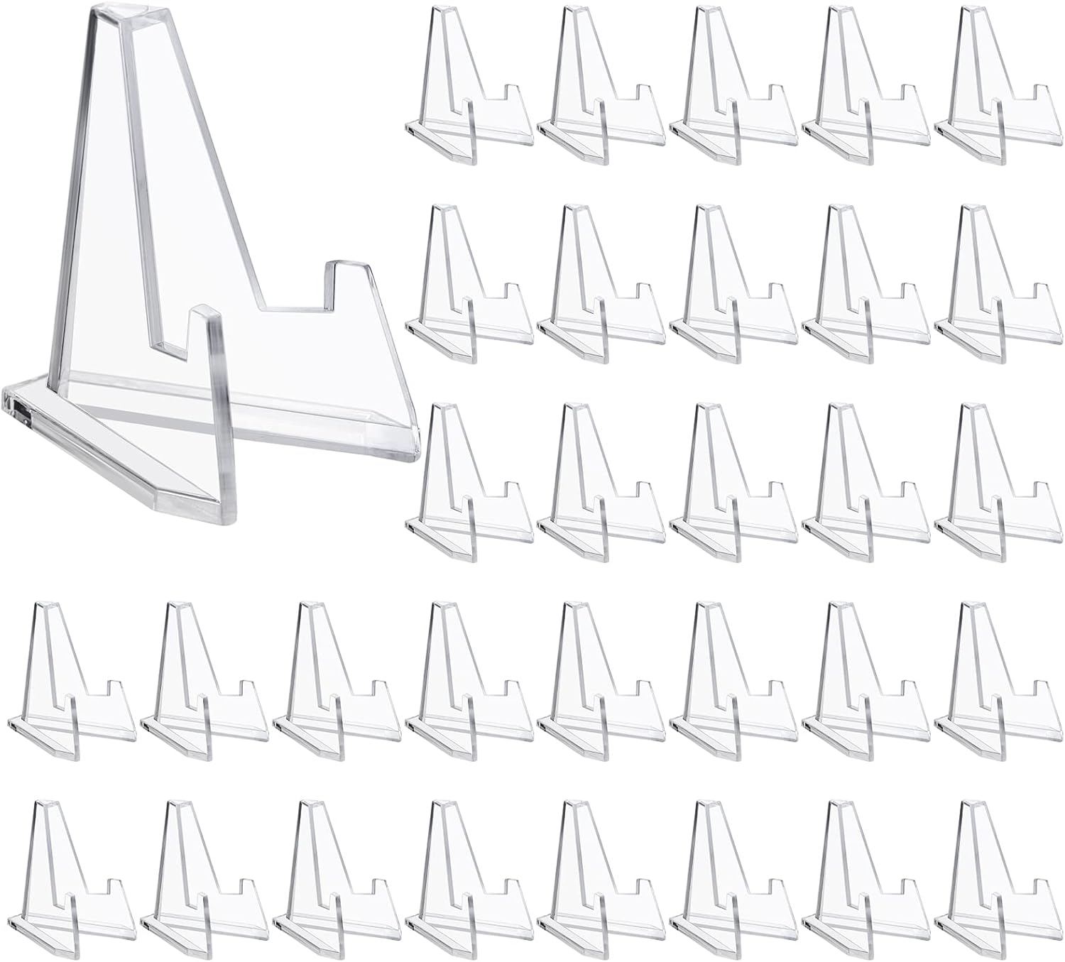 Yalikop 36 Packs Mini Clear Acrylic Easel Display Stands 2.