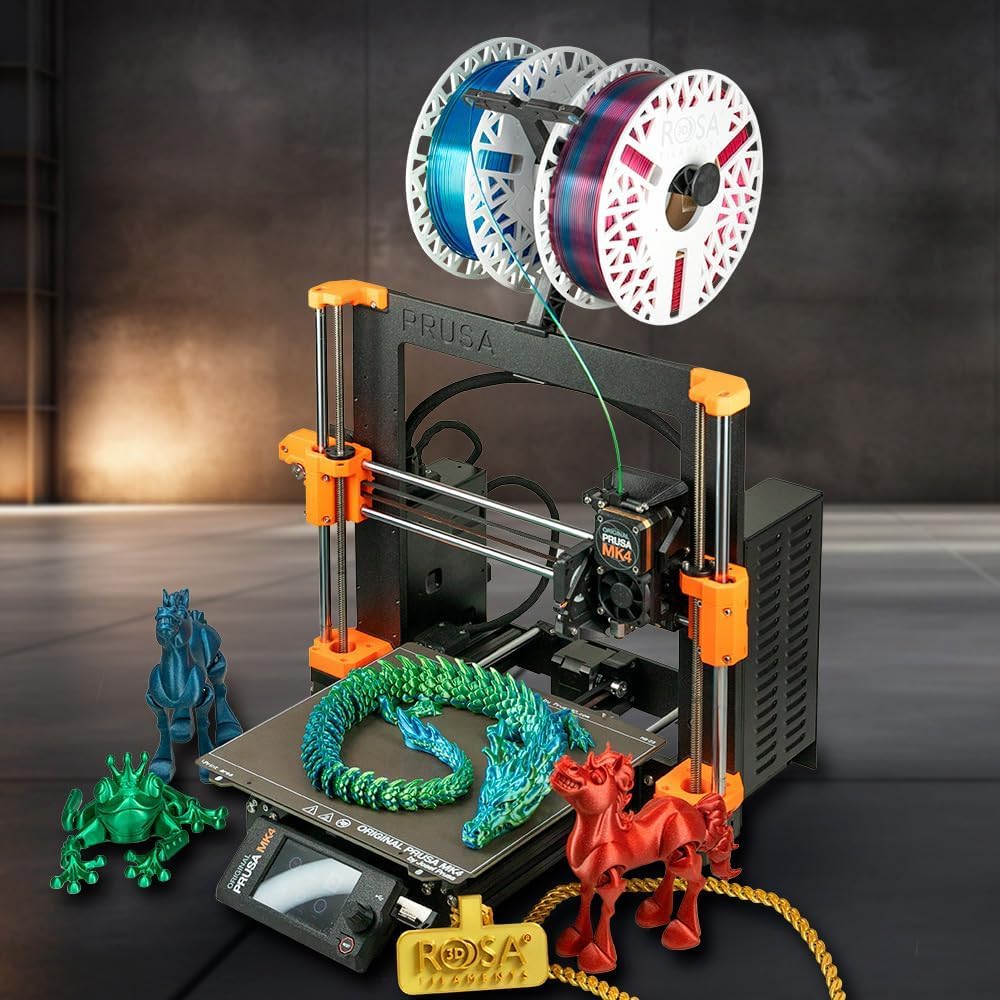 ROSA3D PETG HS Filamento 1,75 mm para impresora 3D, PETG negro, filamento de recarga de 1 kg
