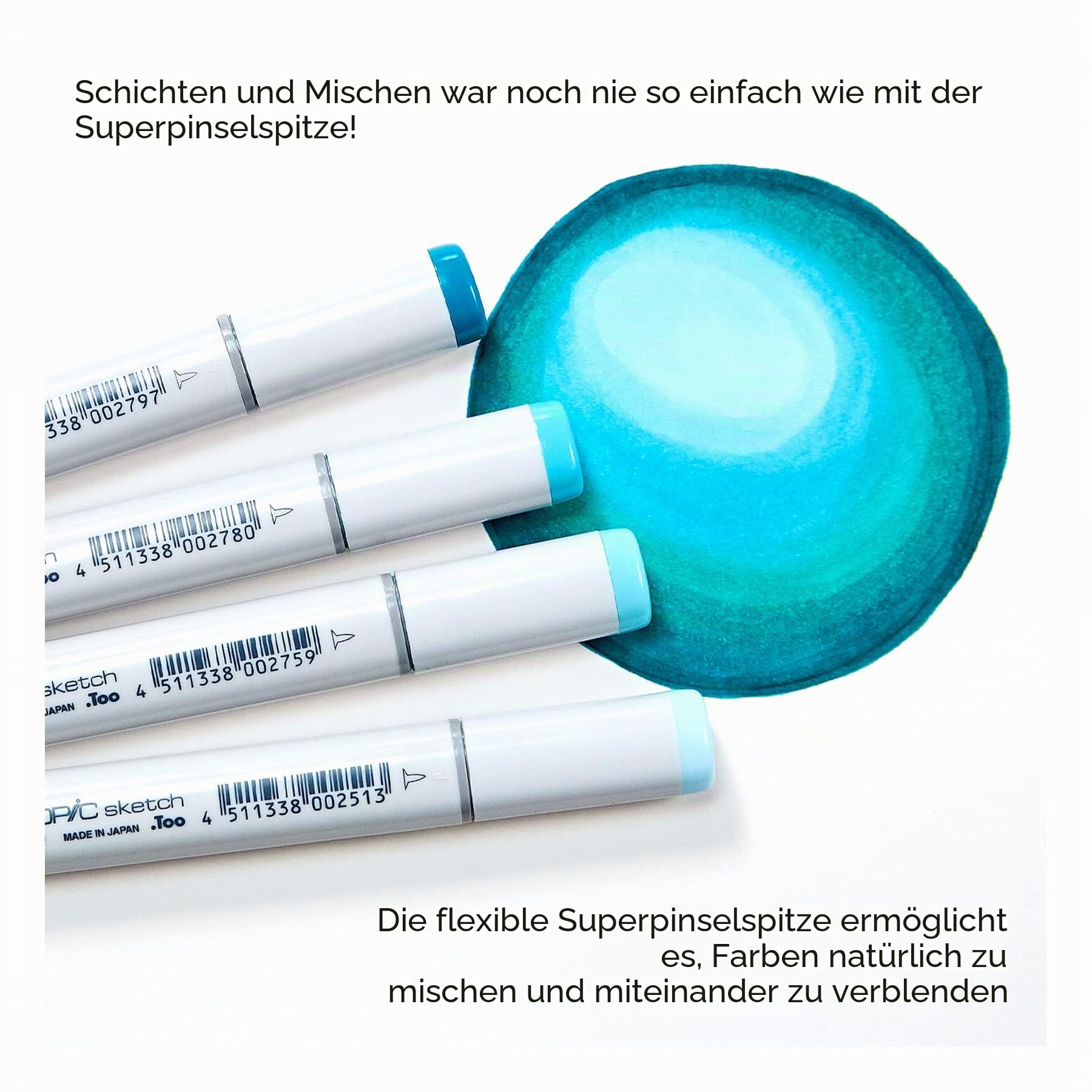 COPIC Sketch Set "36 Colors", 36er Set im Acryl-Display, Twin Marker mit einer mittelbreiten und einer Brush-Spitze