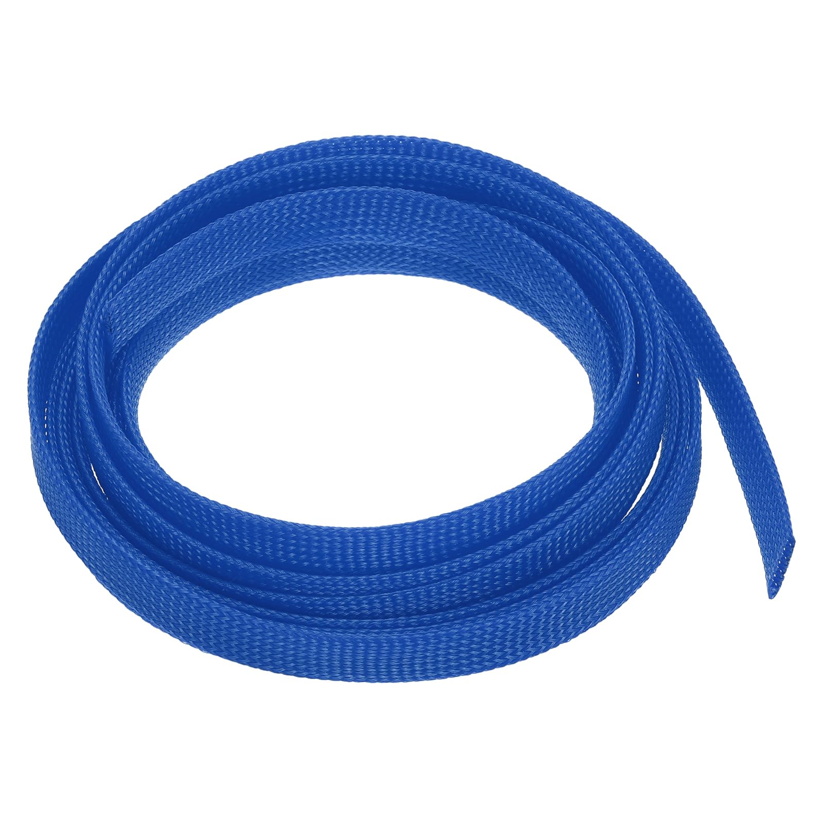 uxcell PET Expandable Sleeving 10ft 1/2" Blue Cable Management Sleeve Cord Organizer for Wrap Protect Cable