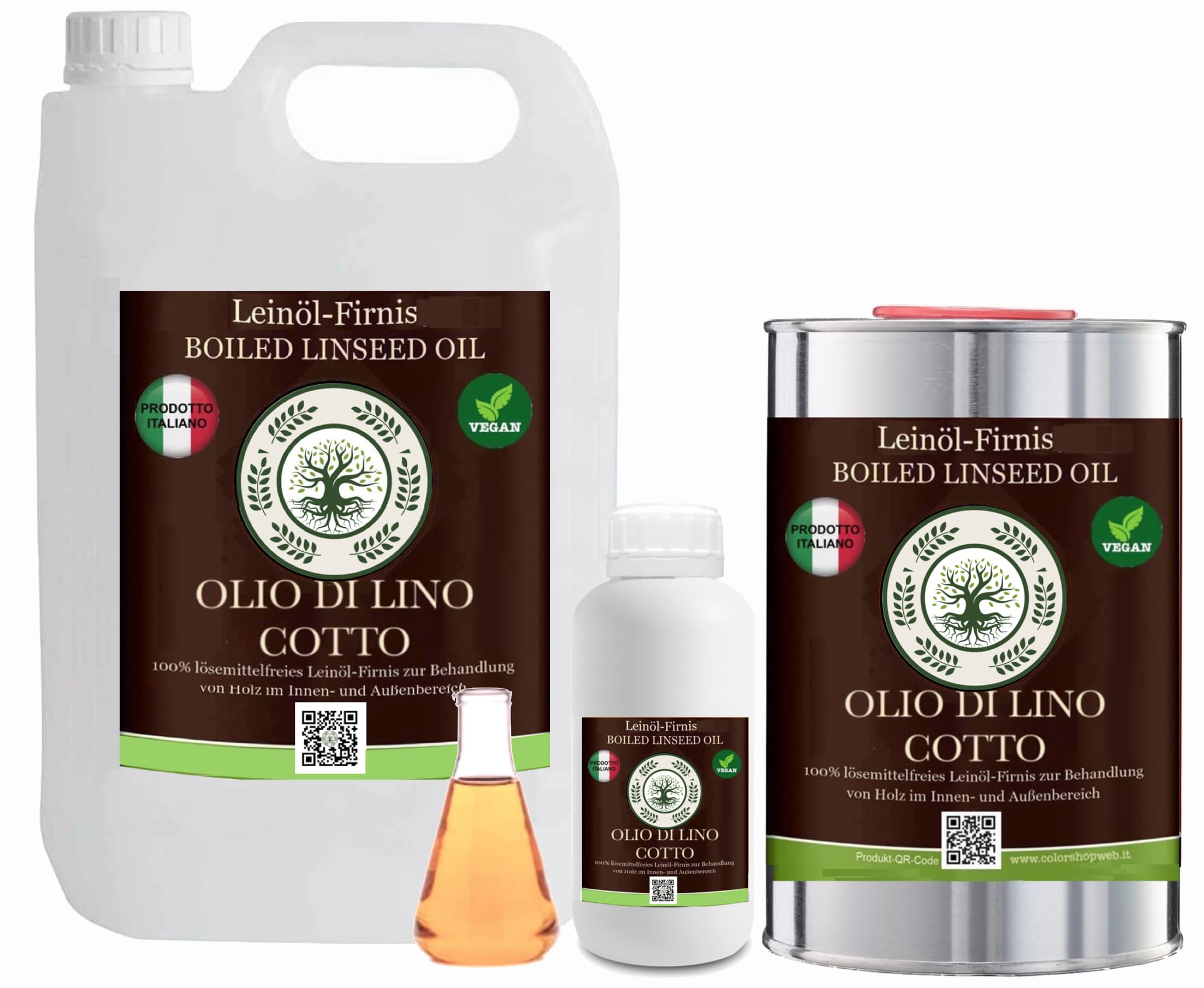 Vernice ad olio di lino NATURAL GSW, conservazione biologica del legno, incolore - naturale (5 LITRI)