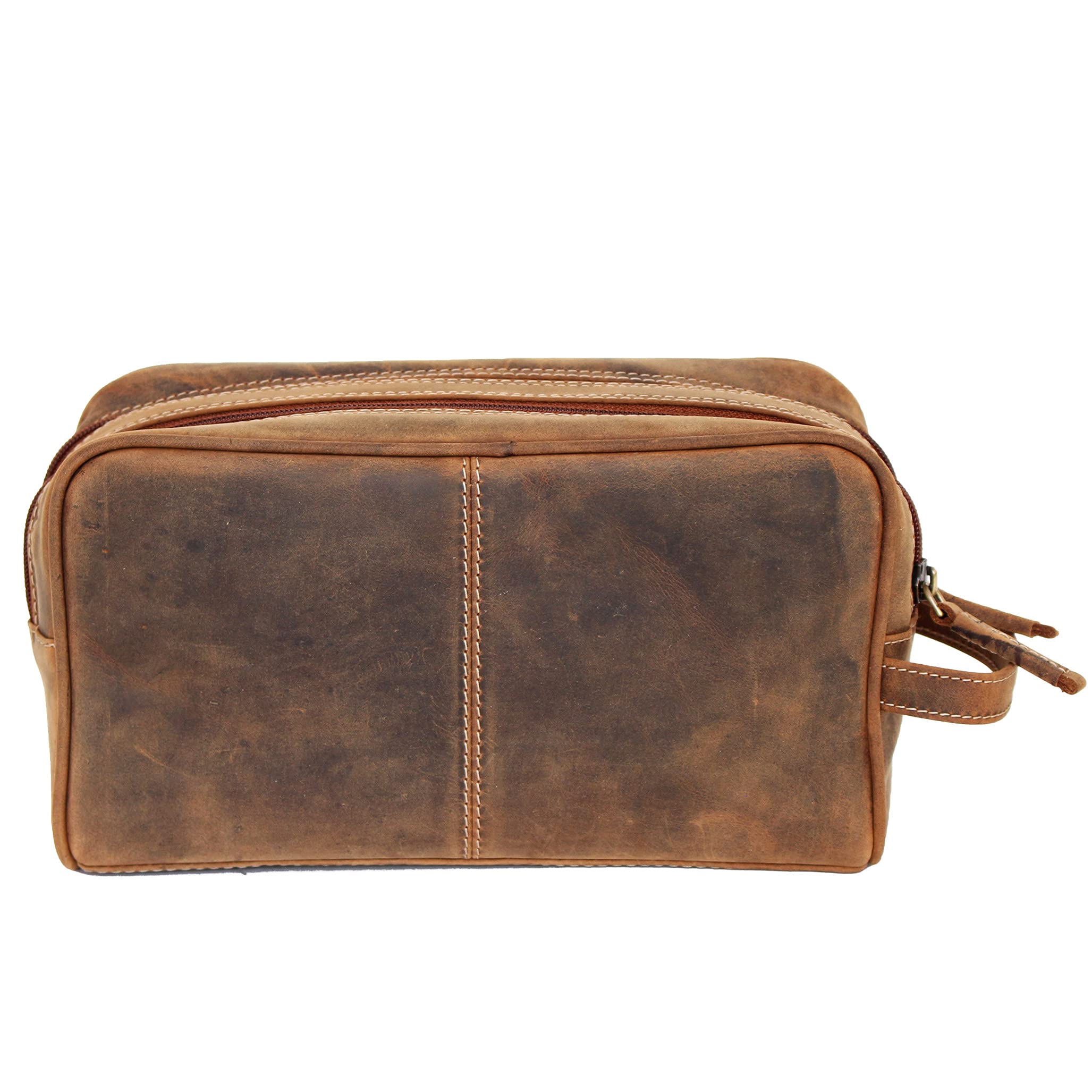 ALMADIH Pietro - Astuccio in pelle bovina di alta qualità, per penne e matite, per insegnanti e cosmetici, elegante e pratica unisex, Pietro Vintage,