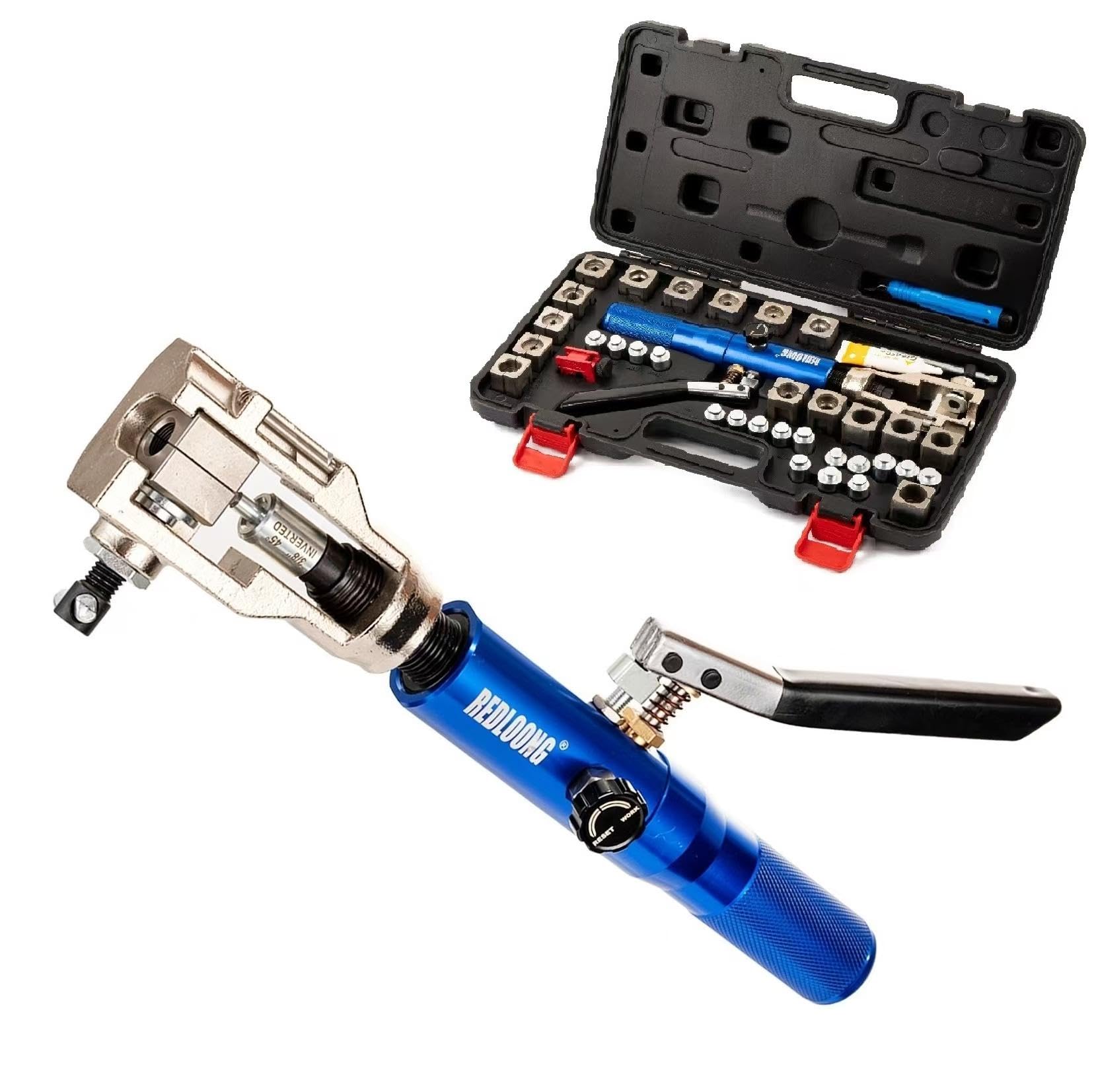 REDLOONG 72485-PRC Universal Hydraulic Flaring Tool Set (includes 3/8