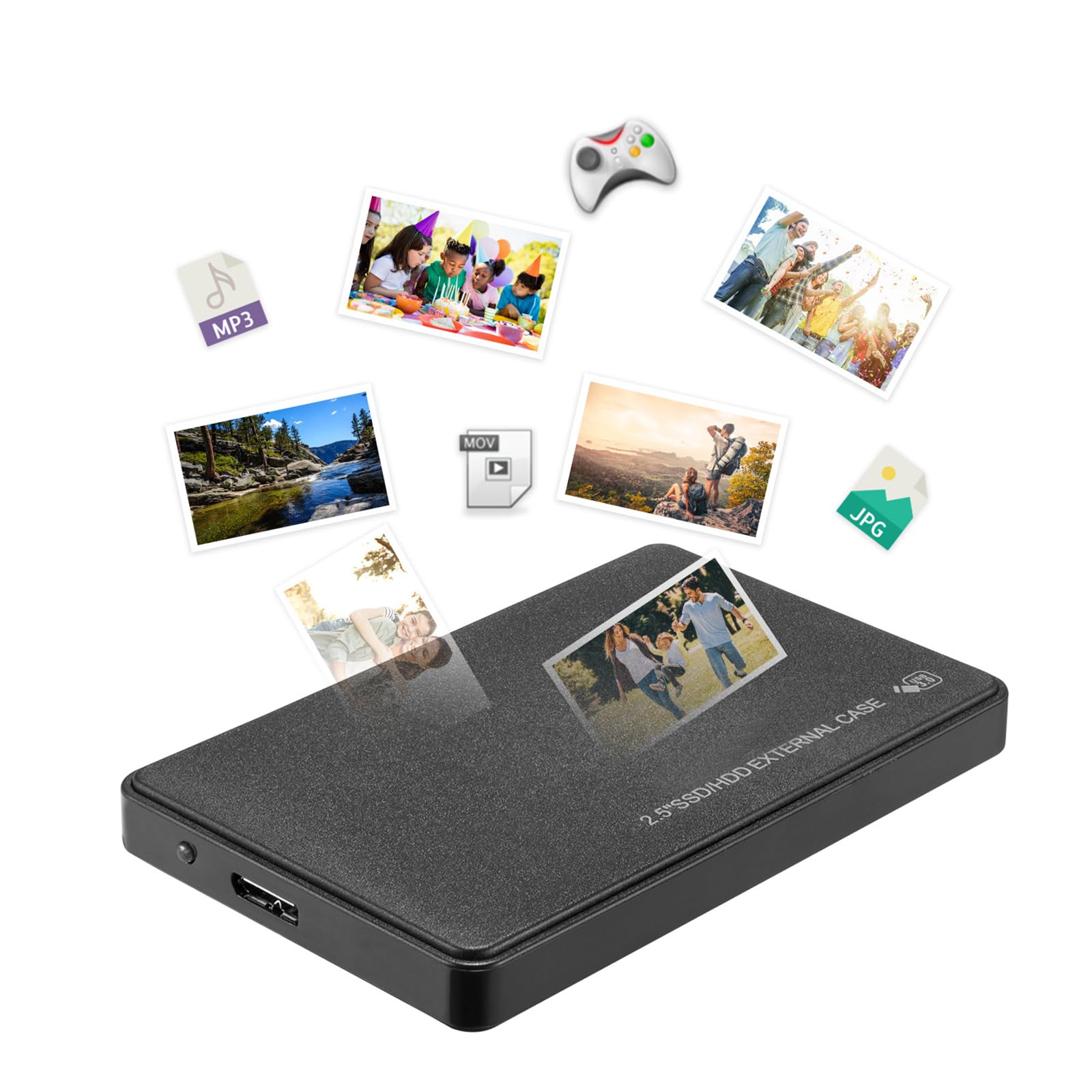 Esterno Rete di 500GB-8TB USB 3.0 Portatile - Dettaglio