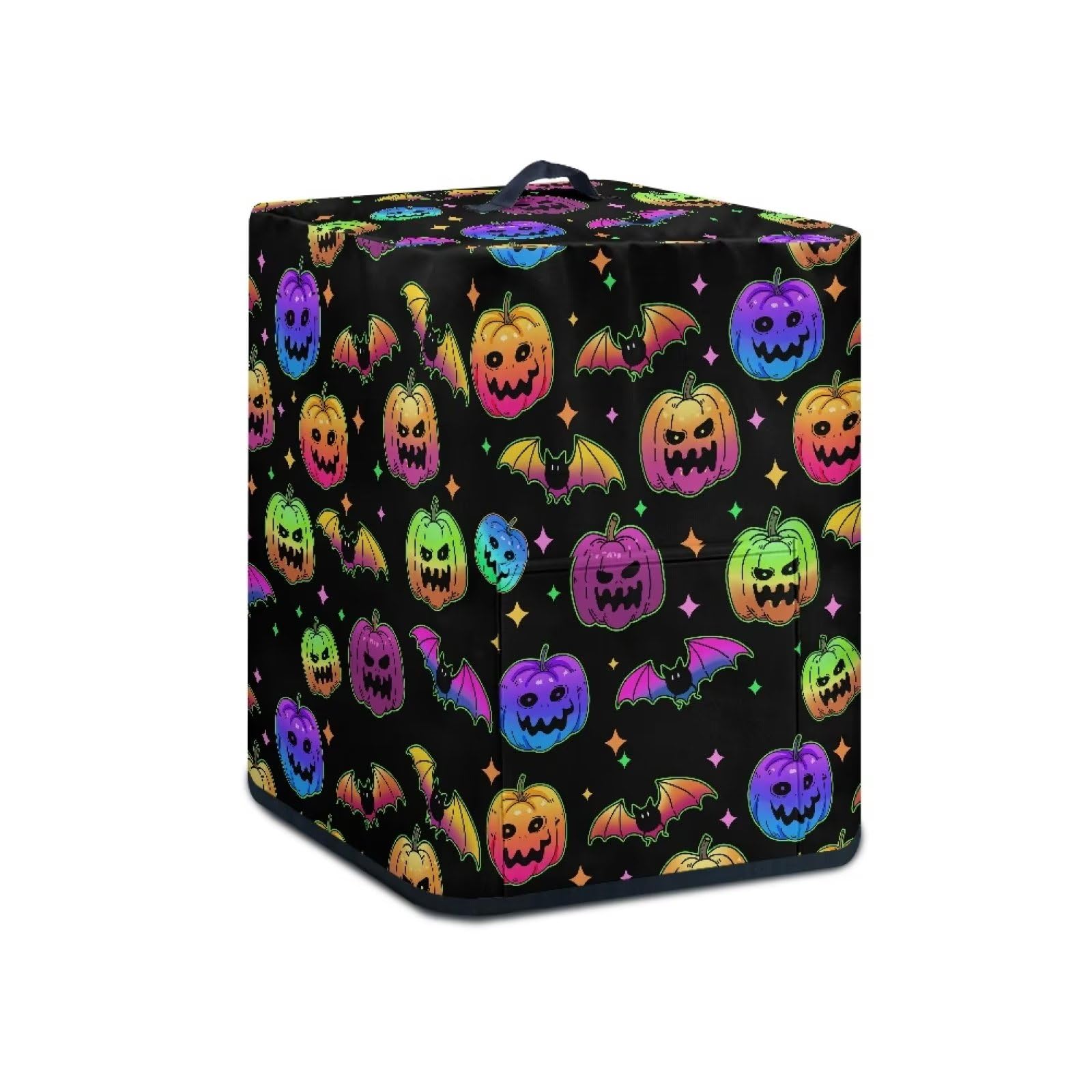 ZOUTAIRONG Halloween Pumpkin Air Fryer Cover with Pockets Colorful Galaxy Air Fryer Dust Cover for 5-6 Quart Fryers