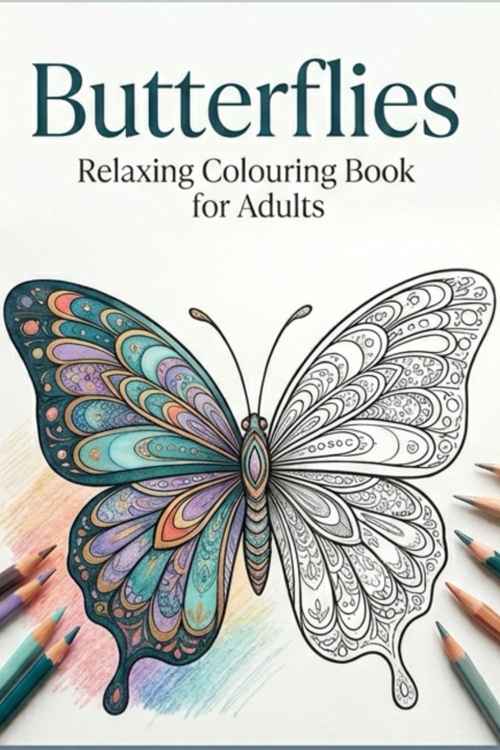 Butterflies: Relaxing Colouring Book for Adults