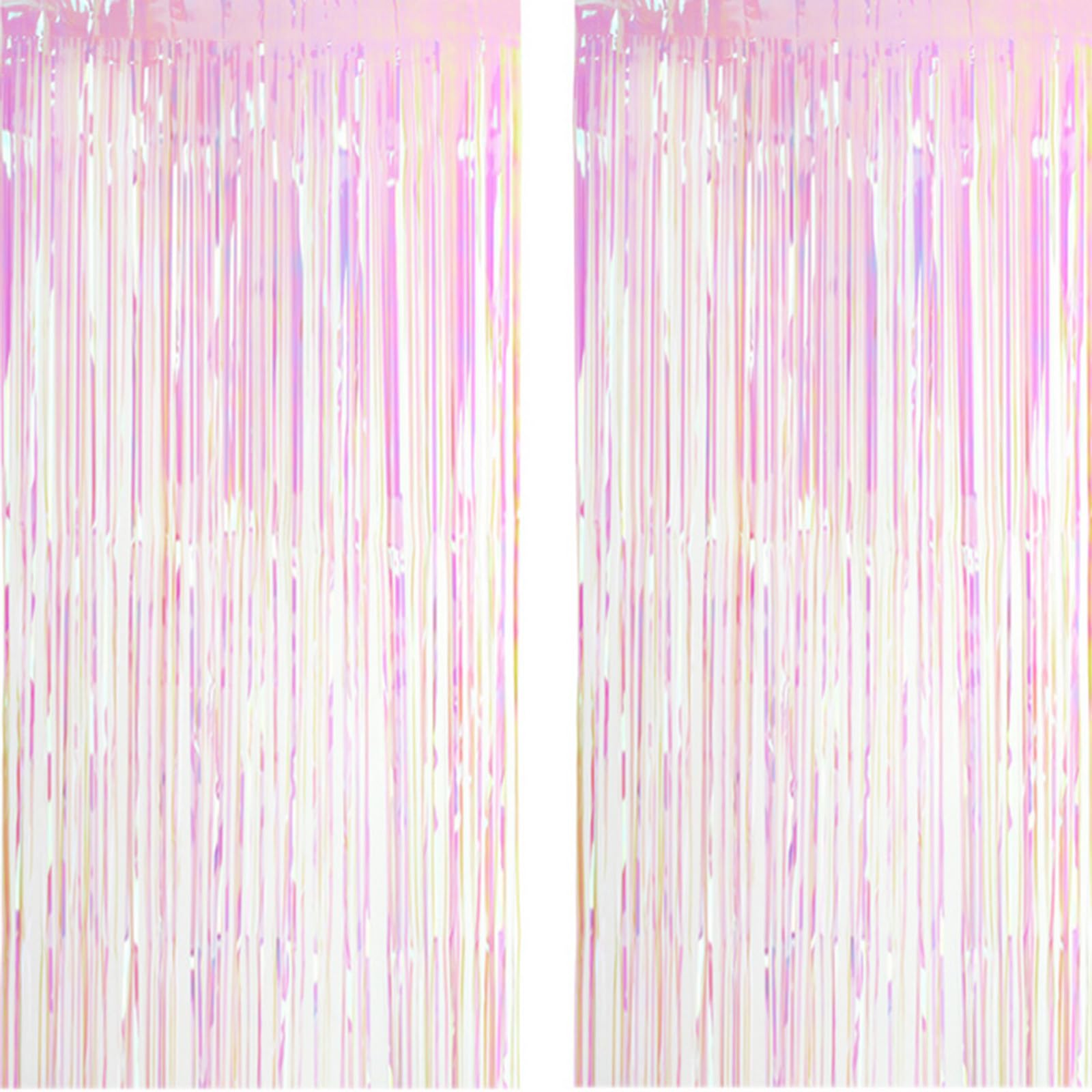 AILEXI 2 confezioni di tende in metallo a forma di foglia, frangia e luccichio per porta finestra, decorazione per compleanni, forniture per feste di nozze, 3,2 ft*6,6 ft (1 m x 2 m) - multicolore