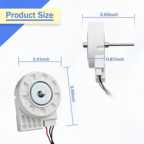 Miniatura 4 de Motor de ventilador 50240401000Q ZWF-02-4 DC12V 4W 2100RPM 5304519506 para refrigerador Samsung Midea Frigidaire Magick Chef