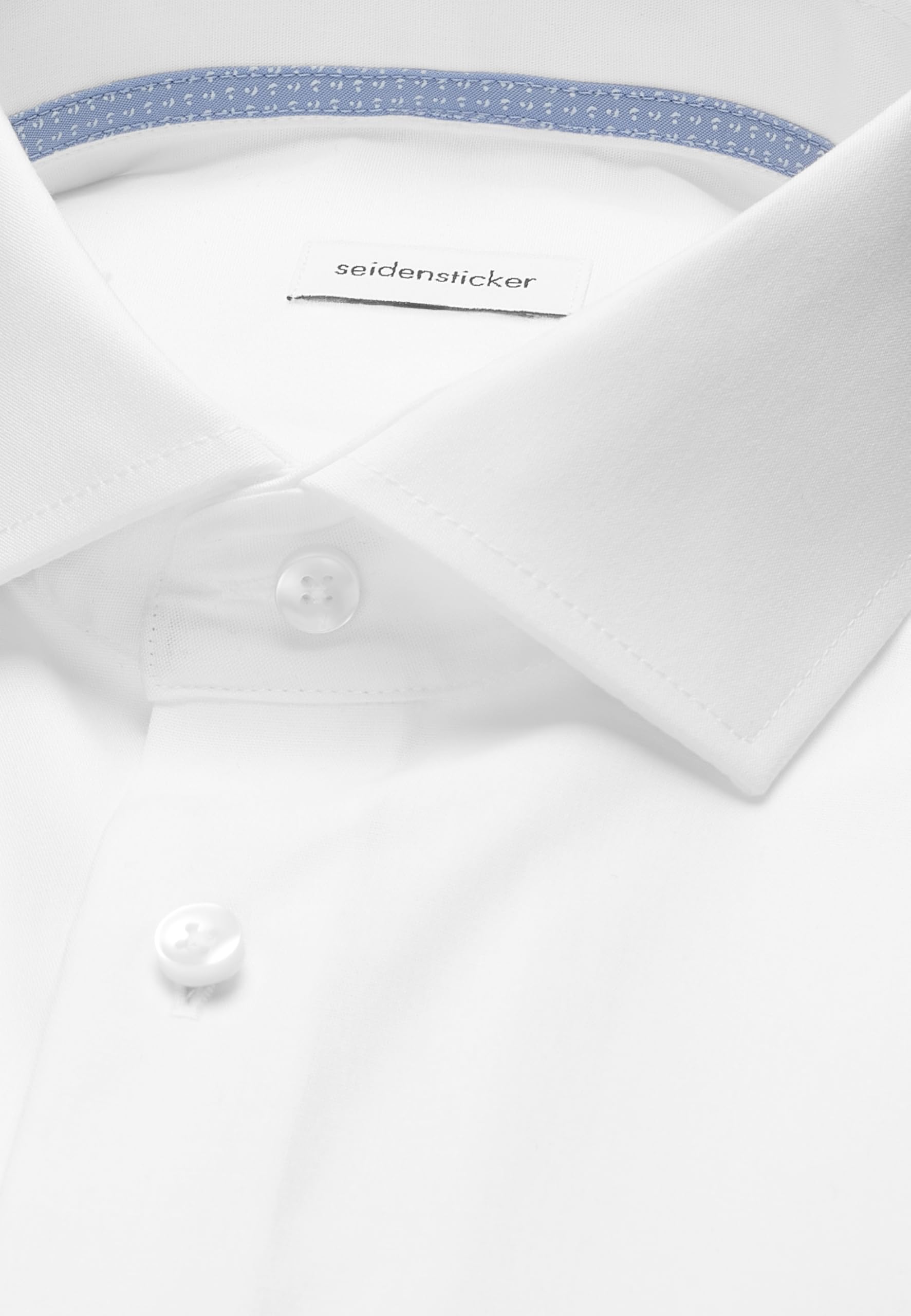 Seidensticker Męska koszula slim fit z długim rękawem popelina, biały, 40
