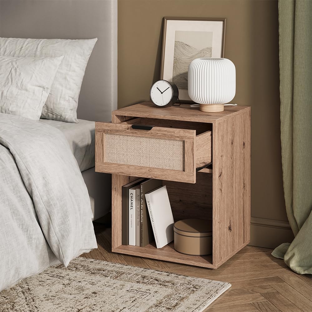 Vicco Comodino camera da letto Elven, Rovere, 47 x 60 cm