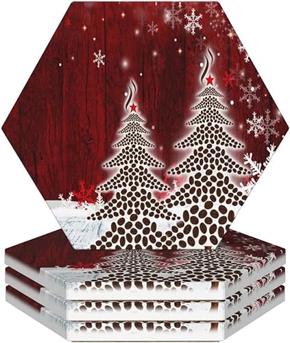 Miniatura 9 de Gothic Witchy - Juego de 4 posavasos absorbentes de cerámica para mesa de café, barra con base de corcho, alfombrillas redondas de piedra Seta