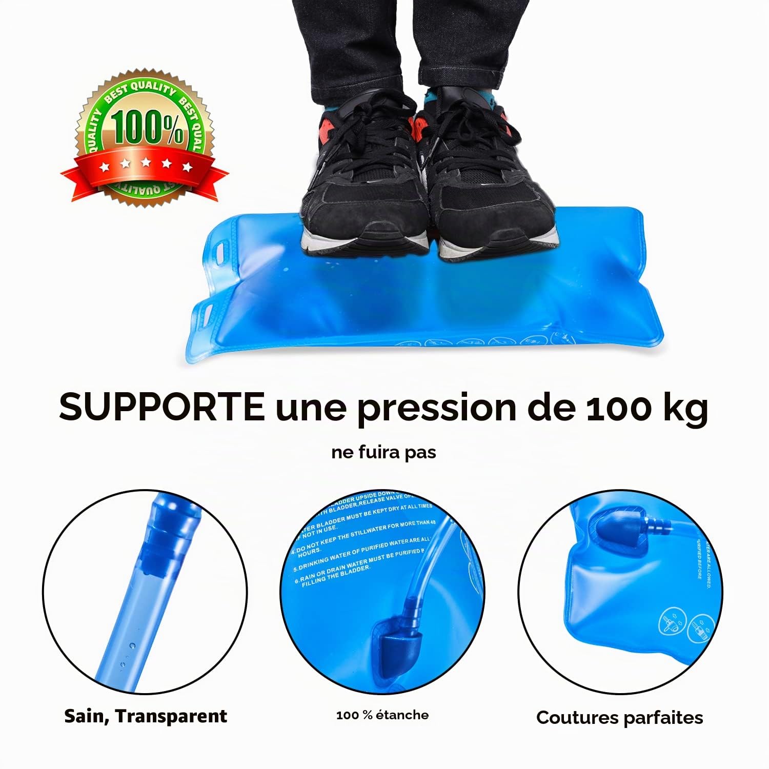 Sac à Dos d'hydratation avec Poche d'hydratation, 2 l, Sac à Dos de Course, Sac à Dos de vélo, Sac à Dos de randonnée, Petit pour Course à Pied, vélo, Homme et Femme